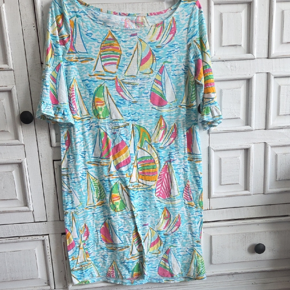 Lilly Pulitzer Classic Sailboat Print Dress